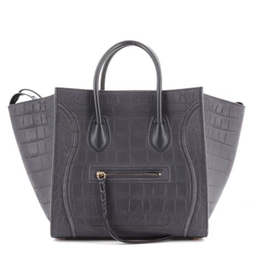 Celine Phantom Luggage Tote -Croc embossed leather